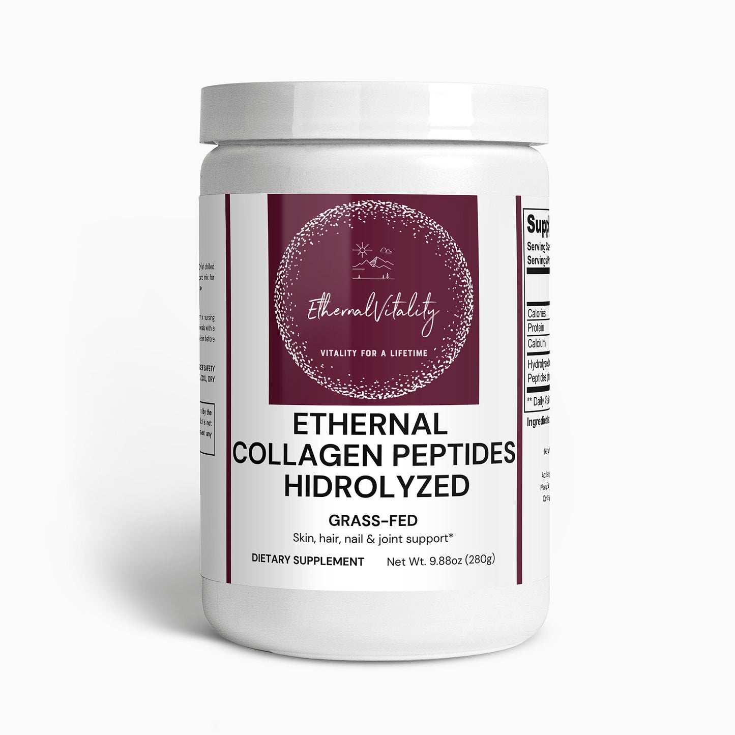 Ethernal Grass-Fed Hydrolyzed Collagen Peptides