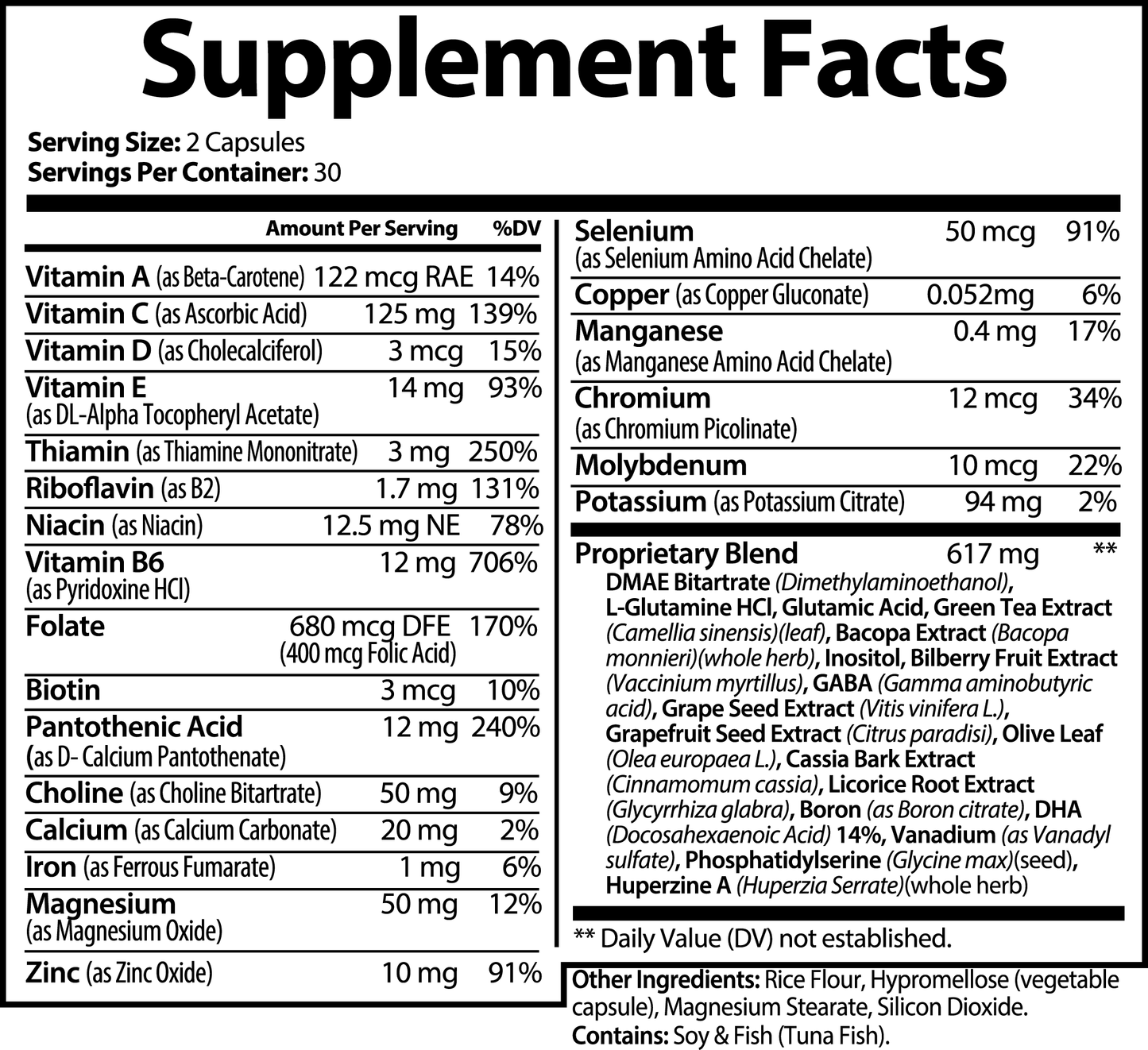 Ethernal Brain & Focus Formula